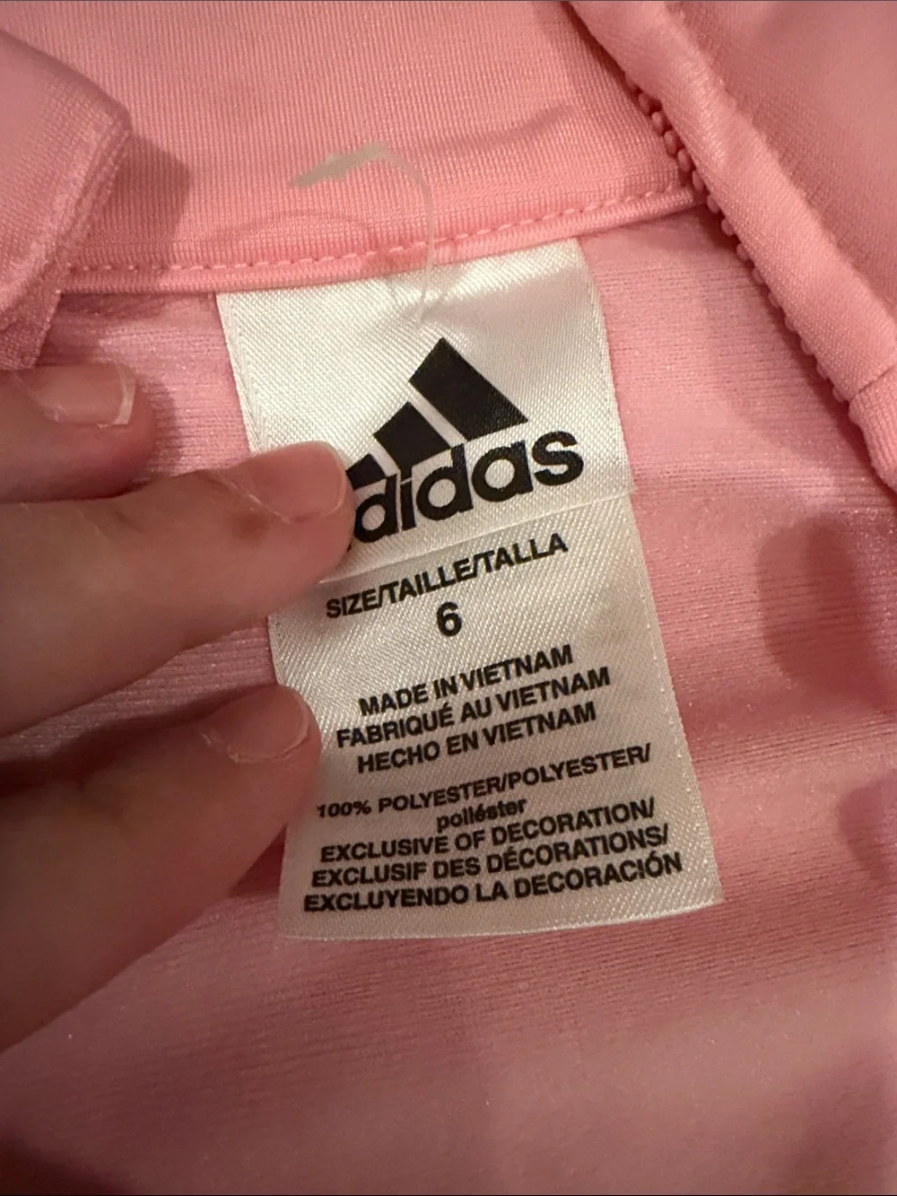 adidas Pink Girls Two-Piece Track Jacket and Pants Set